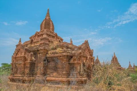Ancient Buddhist Temples in Bagan Stock Photos