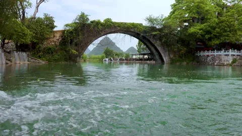 Ancient building bridge Stock Footage 172523578