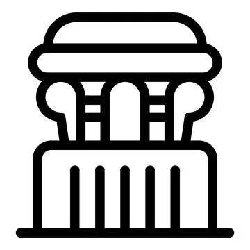 Ancient building with columns representing classical architecture Ilustración de archivo