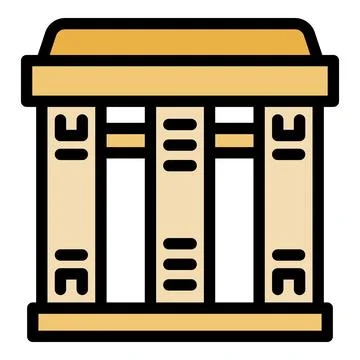 Ancient building with columns representing historical architecture Ilustración de archivo