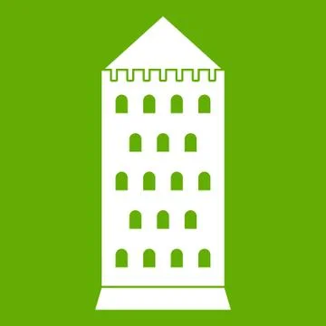 Ancient building icon green Ilustración de archivo