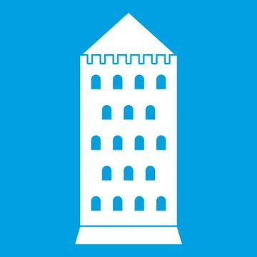 Ancient building icon white Ilustración de archivo