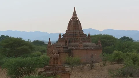 An ancient building surrounded by trees Stock Footage 112679194