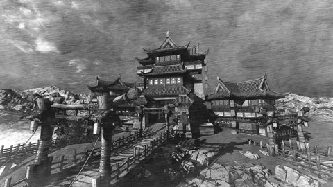 Ancient Buildings And Ancient Architecture. Stock Footage 321961791