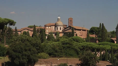 Ancient Buildings in Rome Stock Footage 39251787