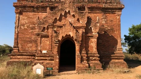 Ancient Burmese Temples in Bagan Stock Footage 122233038