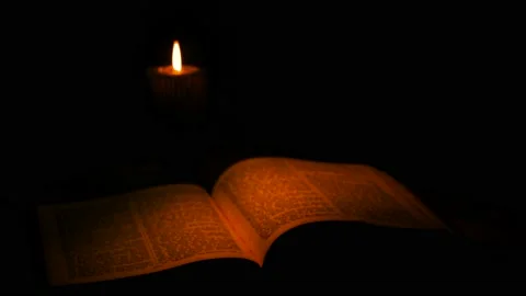 Ancient Castle. The Ancient Scriptures Lying On The Table. Stock Footage 146071456