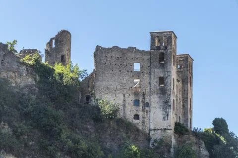 The ancient castle of Dolceacqua Stock Photos
