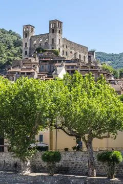The ancient castle of Dolceacqua Foto stock