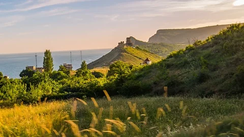 Ancient castle Video stock 96213651