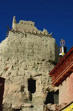 Ancient castle in tibet Stock Photos
