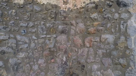 Ancient Castle Wall (Tilting Up) Stock Footage 121524914