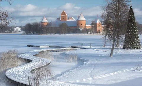 Ancient castle in winter Stock Photos