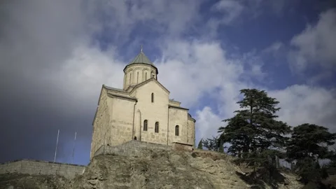 Ancient Cathedral in a Historic Setting Stock Footage 303487231