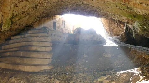Ancient cave Stock Footage 45280999