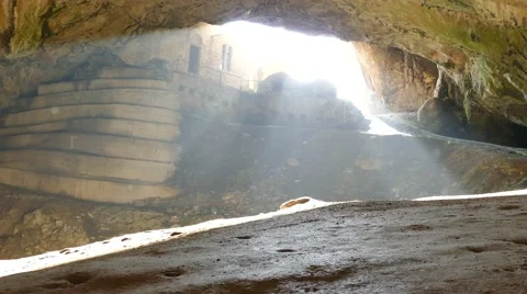 Ancient cave Stock Footage 45295938
