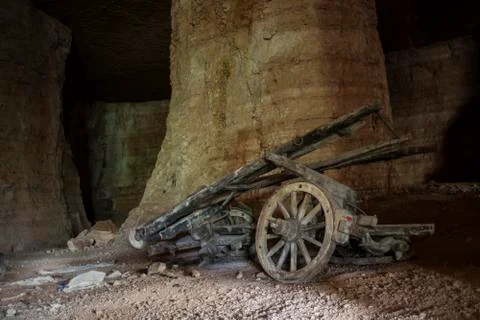 An ancient cave in the mountain Stock Photos