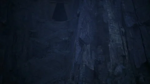 Ancient cave wall. Limestone and mineralstained cavern wall ambiance Stock Footage 339788177