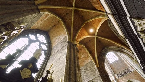 Ancient ceiling in cathedral Video stock 96046889