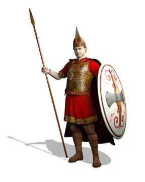 Ancient Celt Warrior Stock Illustration