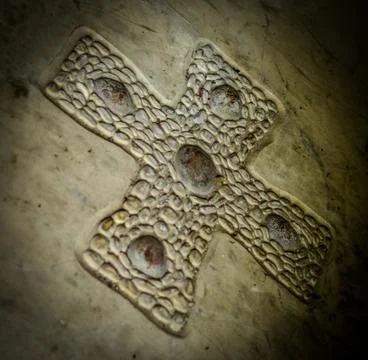 Ancient celtic cross 스톡 사진