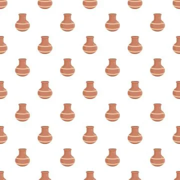 Ancient ceramic jars creating seamless pattern background Stockillustratie
