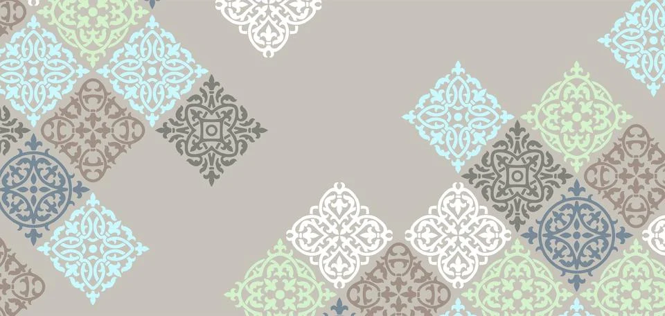 Ancient ceramic tile background. Wall or floor texture. Decorative antique stone Illustrazione stock