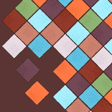 Ancient ceramic tile background. Wall or floor texture. Decorative antique stone Stock Illustration