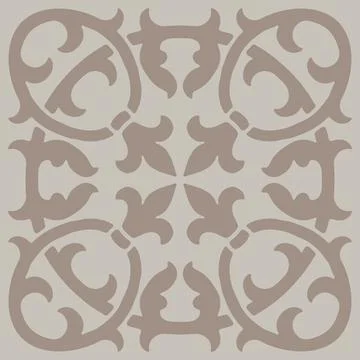 Ancient ceramic tile pattern. Wall or floor texture. Decorative antique stone Stock Illustration