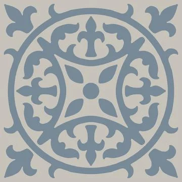 Ancient ceramic tile pattern. Wall or floor texture. Decorative antique stone Stock Illustration