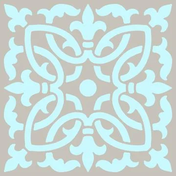 Ancient ceramic tile pattern. Wall or floor texture. Decorative antique stone Stock Illustration