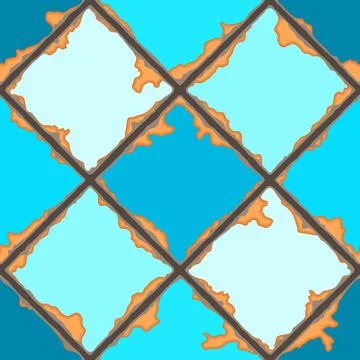 Ancient ceramic tile pattern. Wall or floor texture. Decorative antique stone Stock Illustration