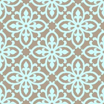 Ancient ceramic tile pattern. Wall or floor texture. Decorative antique stone Stock Illustration