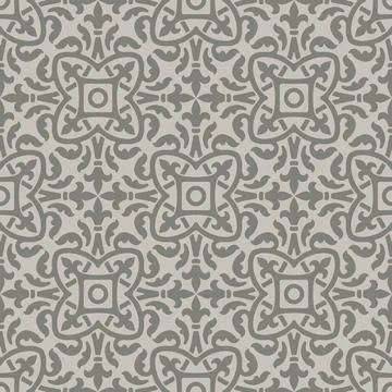Ancient ceramic tile seamless pattern. Wall or floor texture. Decorative antique Stock Illustration