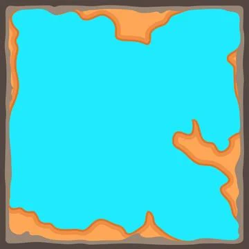 Ancient ceramic tile. Wall or floor texture. Decorative antique stone ornament. Stock Illustration