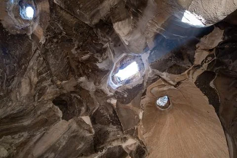 Ancient chalk caves Stock Photos