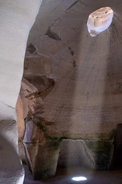 Ancient chalk caves Stock Photos