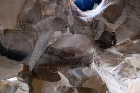 Ancient chalk caves Foto stock