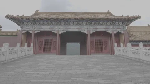 Ancient Chinese Architecture Stock Footage 97674636