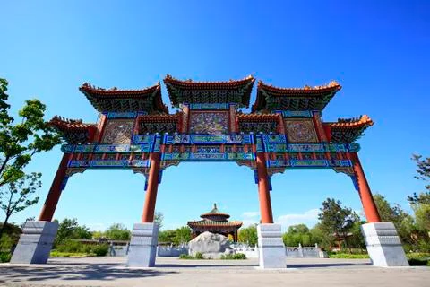 Ancient Chinese architecture Stock Photos