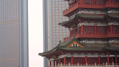 Ancient Chinese Building Stock Footage 105453580