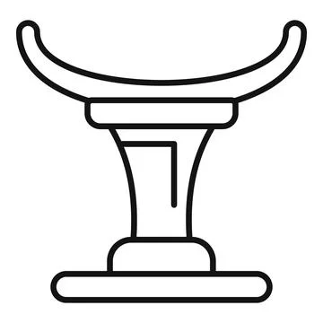Ancient chinese table standing on single leg icon outline style Stockillustratie