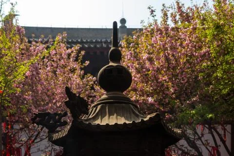 Ancient Chinese Temple Architectural Structure in Xi'an, China Stock Photos