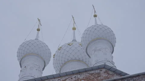 Ancient Church in a Small Town Stock Footage 316747431
