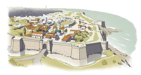 Ancient city Stock Illustration