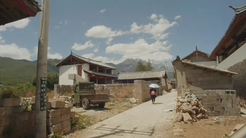 Ancient city of Lijiang, tranquility, spring breeze Video stock 187428406