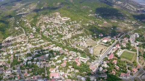 Ancient city Mtskheta and Jvari monastery, Georgia Stock Footage 123995998