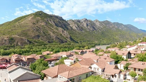Ancient city Mtskheta and Jvari monastery, Georgia Video stock 124005260