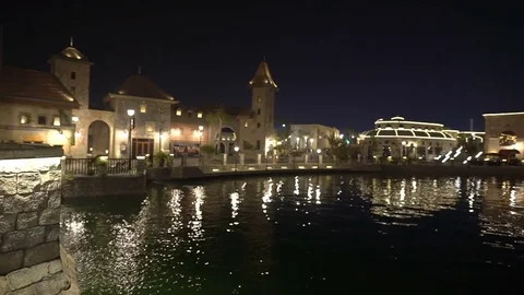 Ancient city at night Видео 75929974