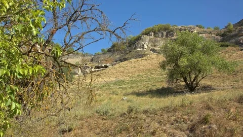 An ancient city on a rock. Stock Footage 80405792